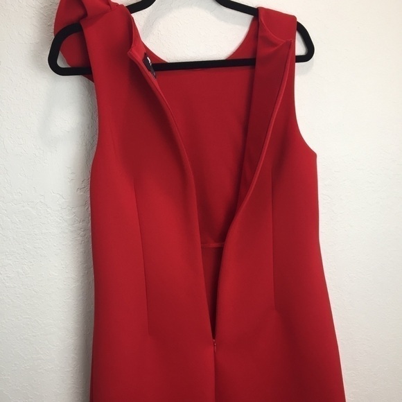Jason Wu Red Ruffle Sleeveless Dress - Picture 7 of 13